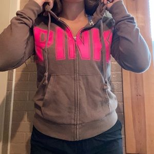 Pink zip up